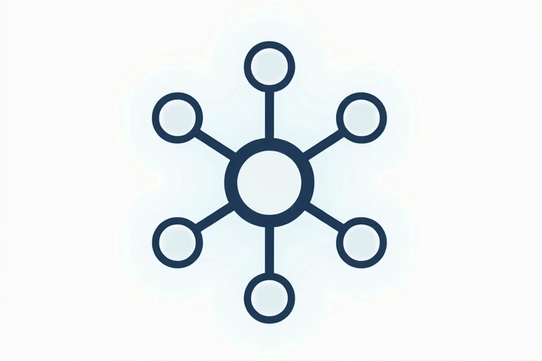 Icono de enlaces web conectando diferentes sitios